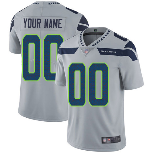 Limited Grey Men Alternate Jersey NFL Customized Football Seattle Seahawks Vapor Untouchable->customized nfl jersey->Custom Jersey